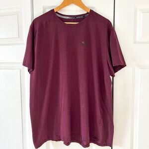 Under Armour HeatGear Run Short Sleeve Performance Shirt Maroon XL